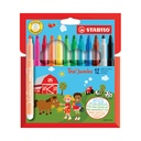 MARQUEURS STABILO TRIO JUMBO, ÉTUI DE 12