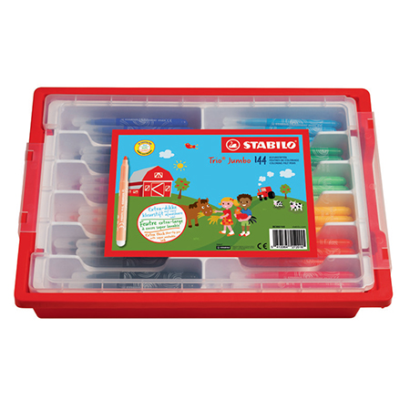 STABILO TRIO JUMBO MARKERS, PACK OF 144