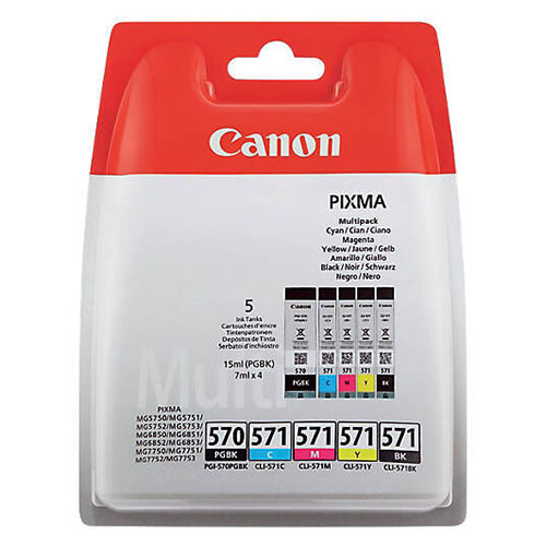 CANON CLI-571 4 COLOR CARTRIDGES + PGI570