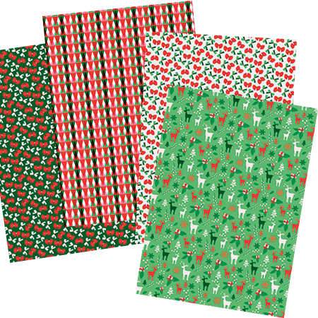 A4-Weihnachtspapier, 96 Blatt