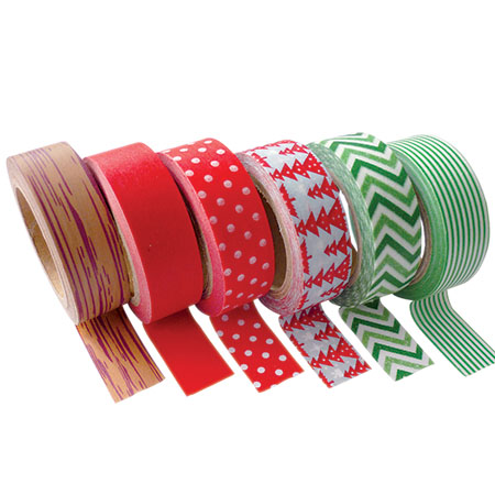 KERST DECORATIEVE LINTEN, SET VAN 6