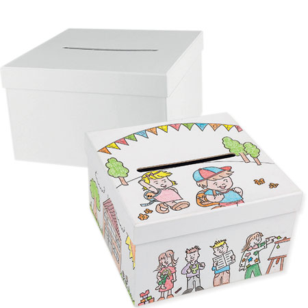 SQUARE WHITE CARDBOARD BURNER