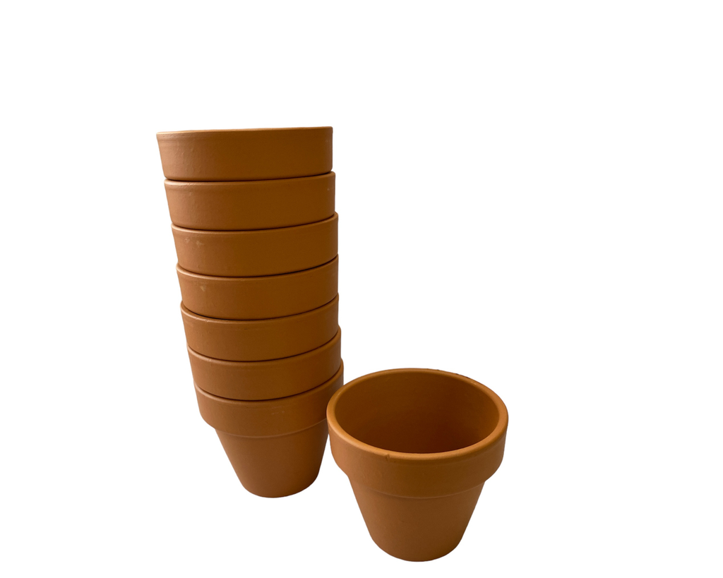 5 CM TERRAKOTTA-TÖPFE, 8ER-SET