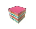 BLOC CUBE COULEURS VIVES 9X9CM/700 F