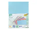 CARTON  PASTEL A4 10 COUL.ASS., 50 FEUILLES