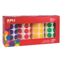 BRIGHT ROUND ADHESIVE STICKERS, 4 ROLLS