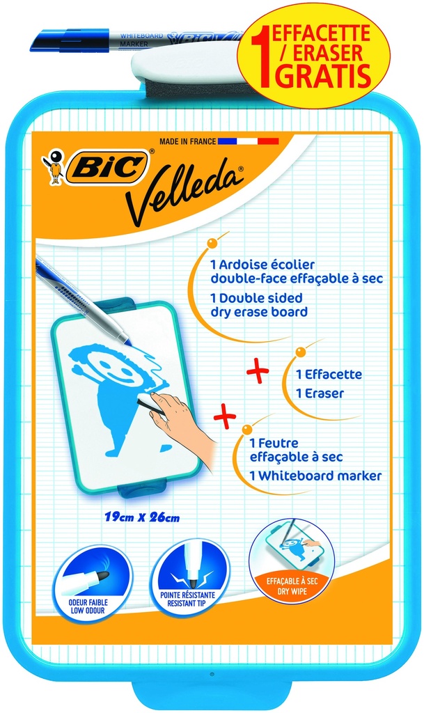 ARDOISE VELLEDA + MARQUEUR + EFFACEUR