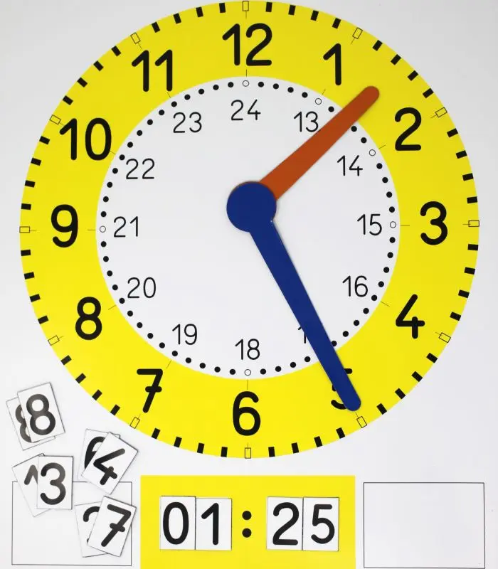 ANALOGUE AND DIGITAL MAGNETIC CLOCK