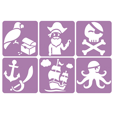 Piratenschablonen, 6er-Set