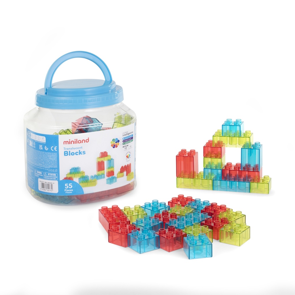 TRANSLUCENT BLOCKS, SET OF 55