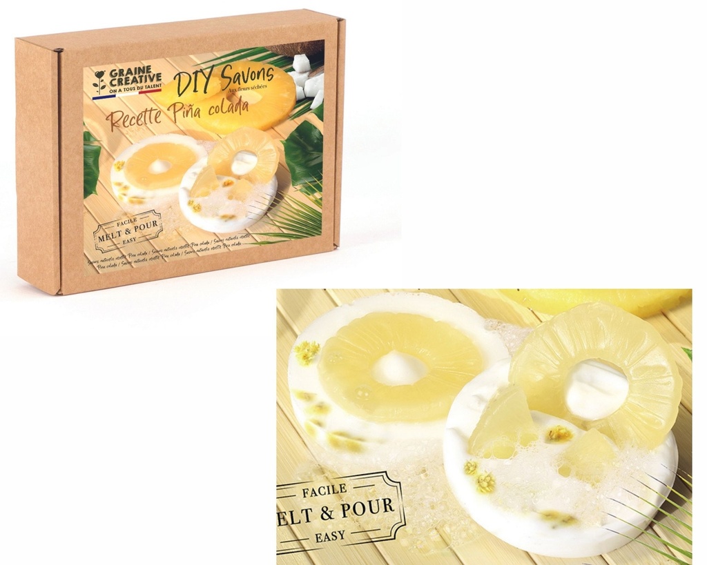 NATURAL PINA COLADA SOAP, THE KIT