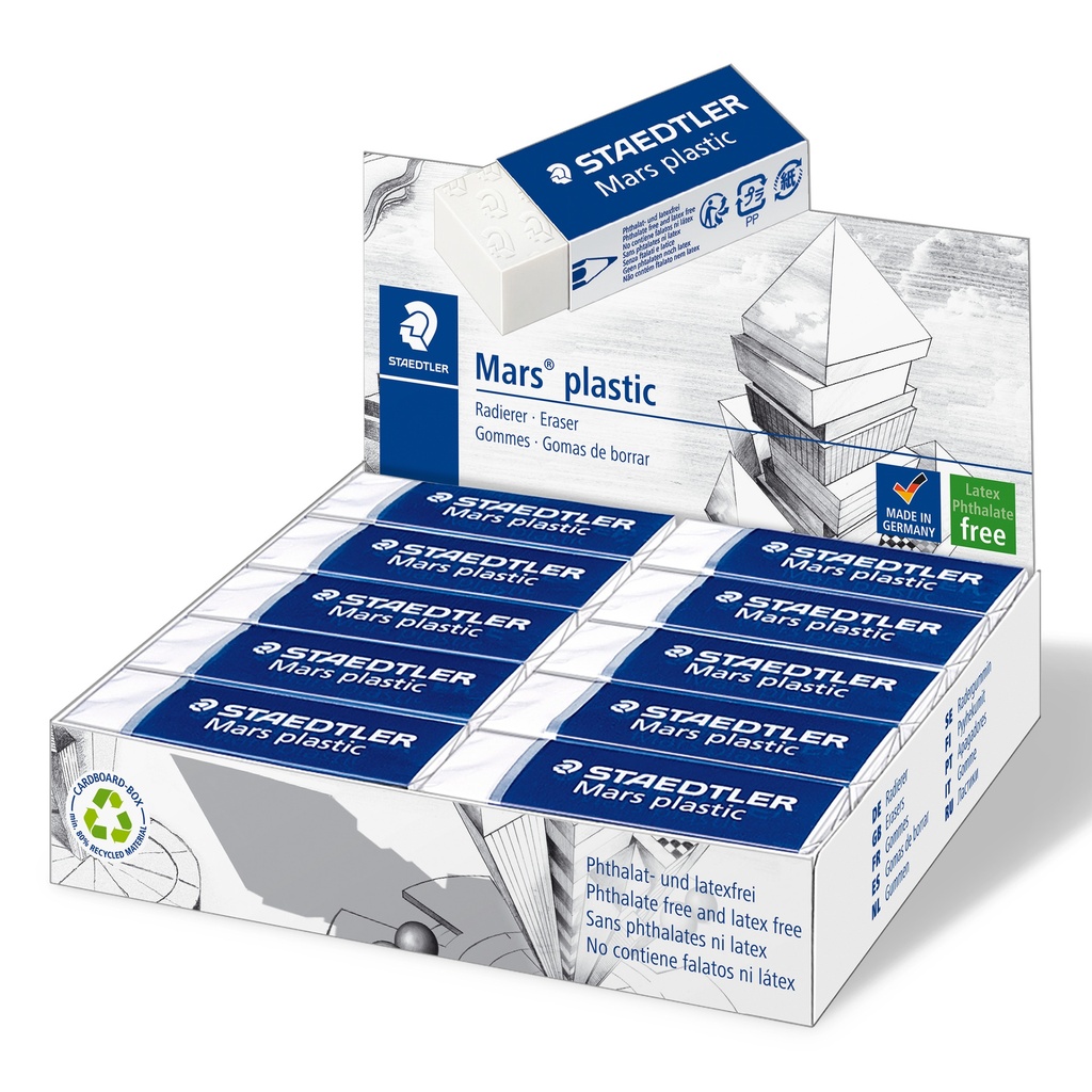 CRAYON 'MARS PLASTIC' ERASER, BOX OF 20