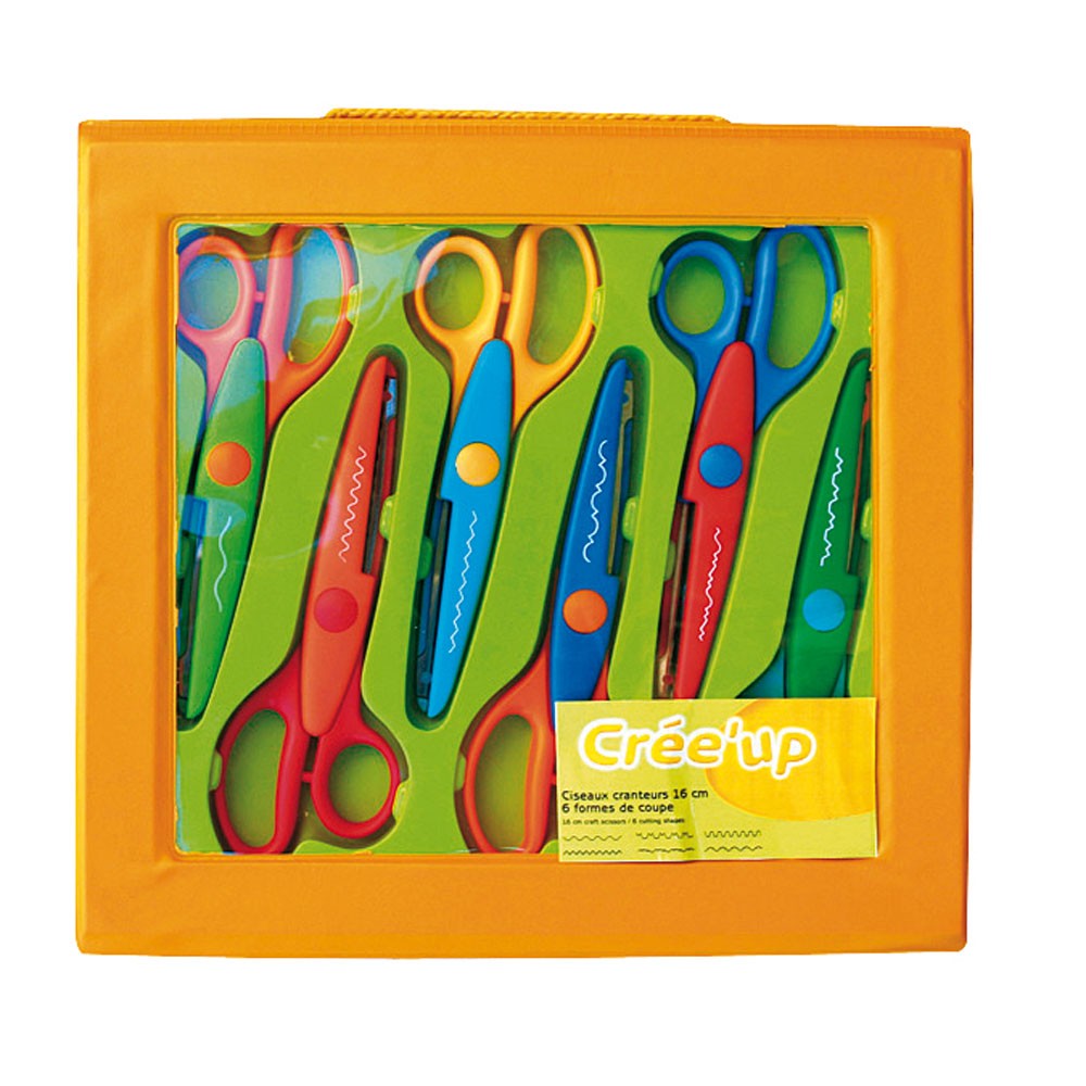 16CM ROZE SCHAAR, SET VAN 6
