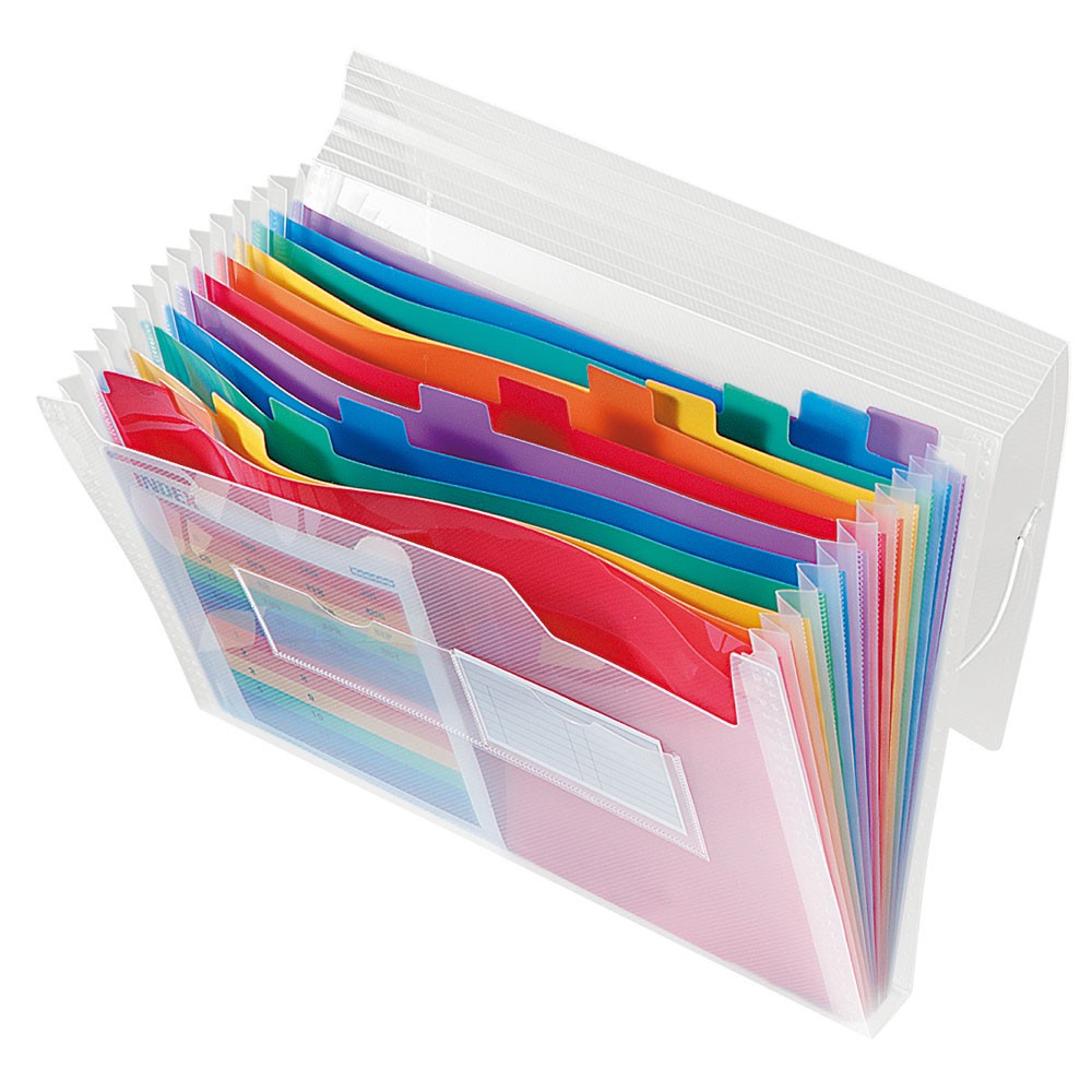 FARDE-TRIEUR SOUFFLET PLASTIQUE A4 13 CASES