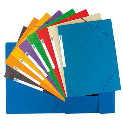 3-FLAPS CARDBOARD BINDER 10 COLORS ASS./10