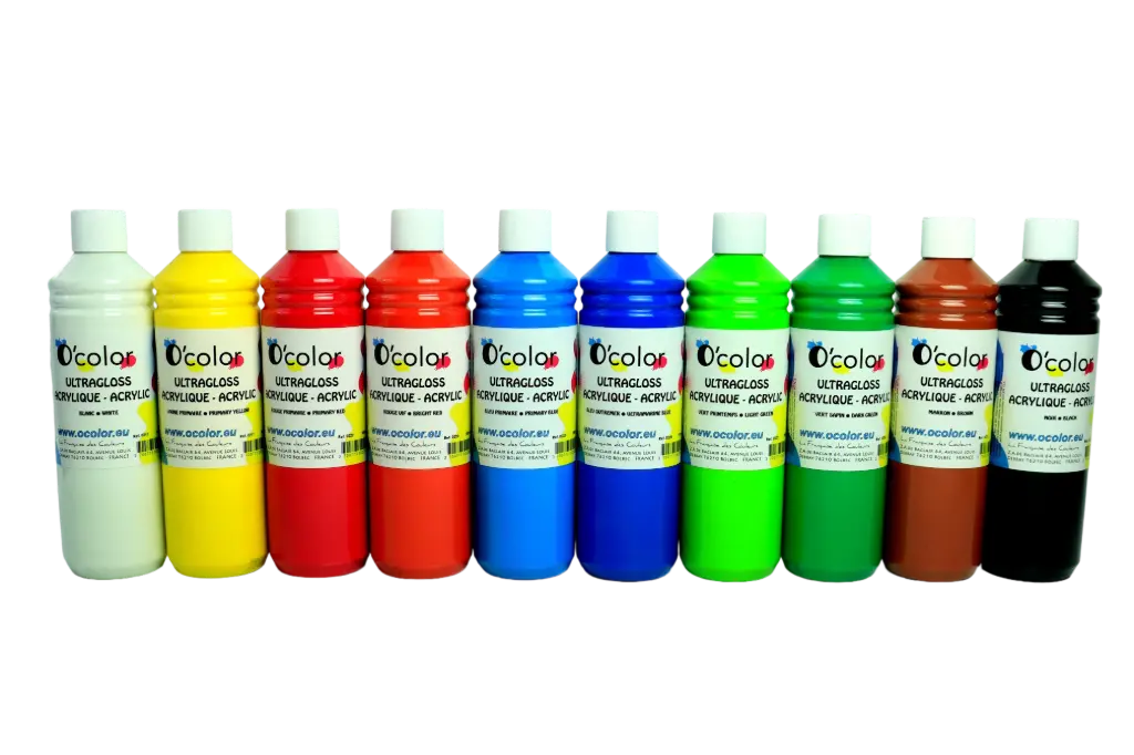 GLOSSY ACRYLIC COLOR 12X500CC