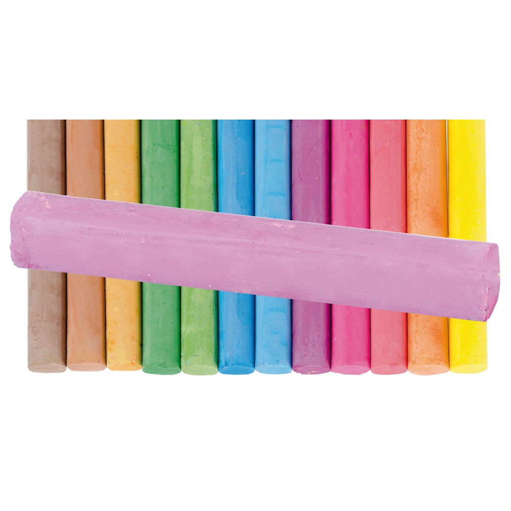 ART CHALKS, BOX OF 12 ASS.