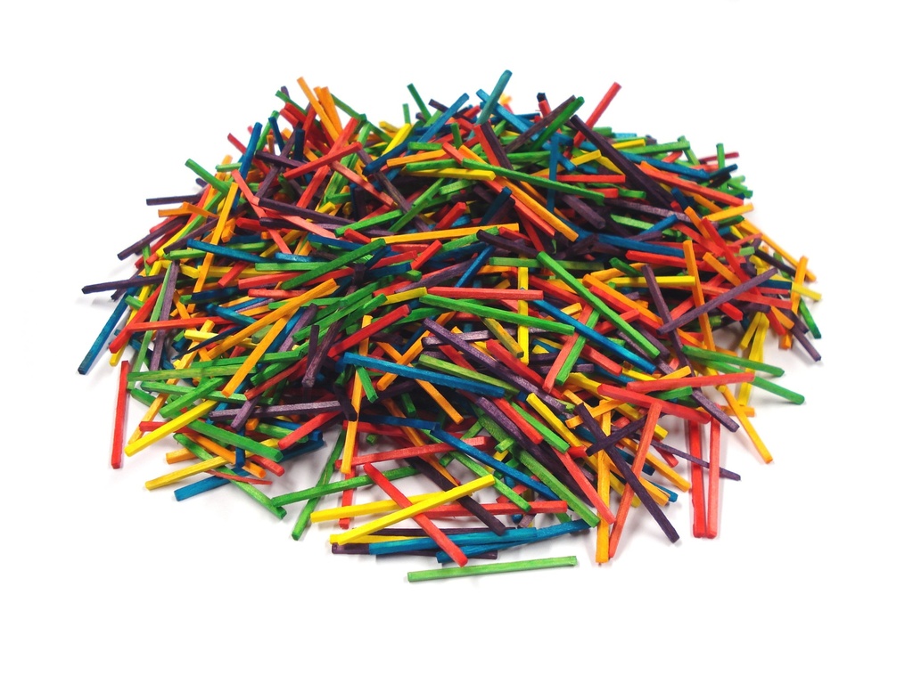 BOIS D'ALLUMETTE COLORÉS, 3500PCS