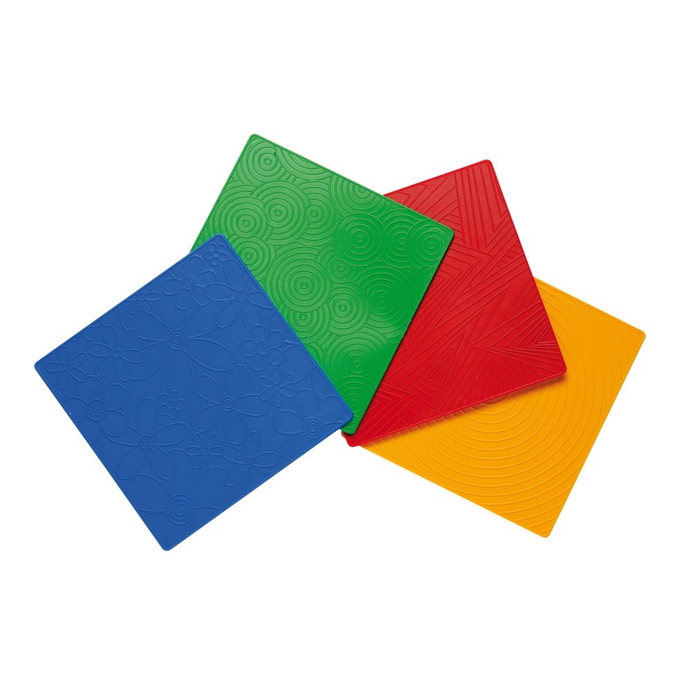 TRACE PLATES, SET OF 4 ASS