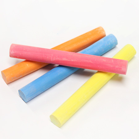 ASSORTED COLOURED DUST-PROOF CHALKS, BOX OF 100
