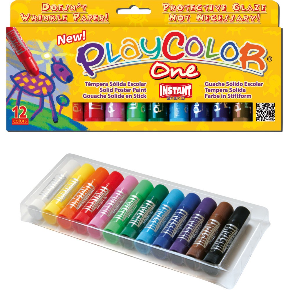 STICKS GOUACHE PLAYCOLOR, ÉTUI DE 12