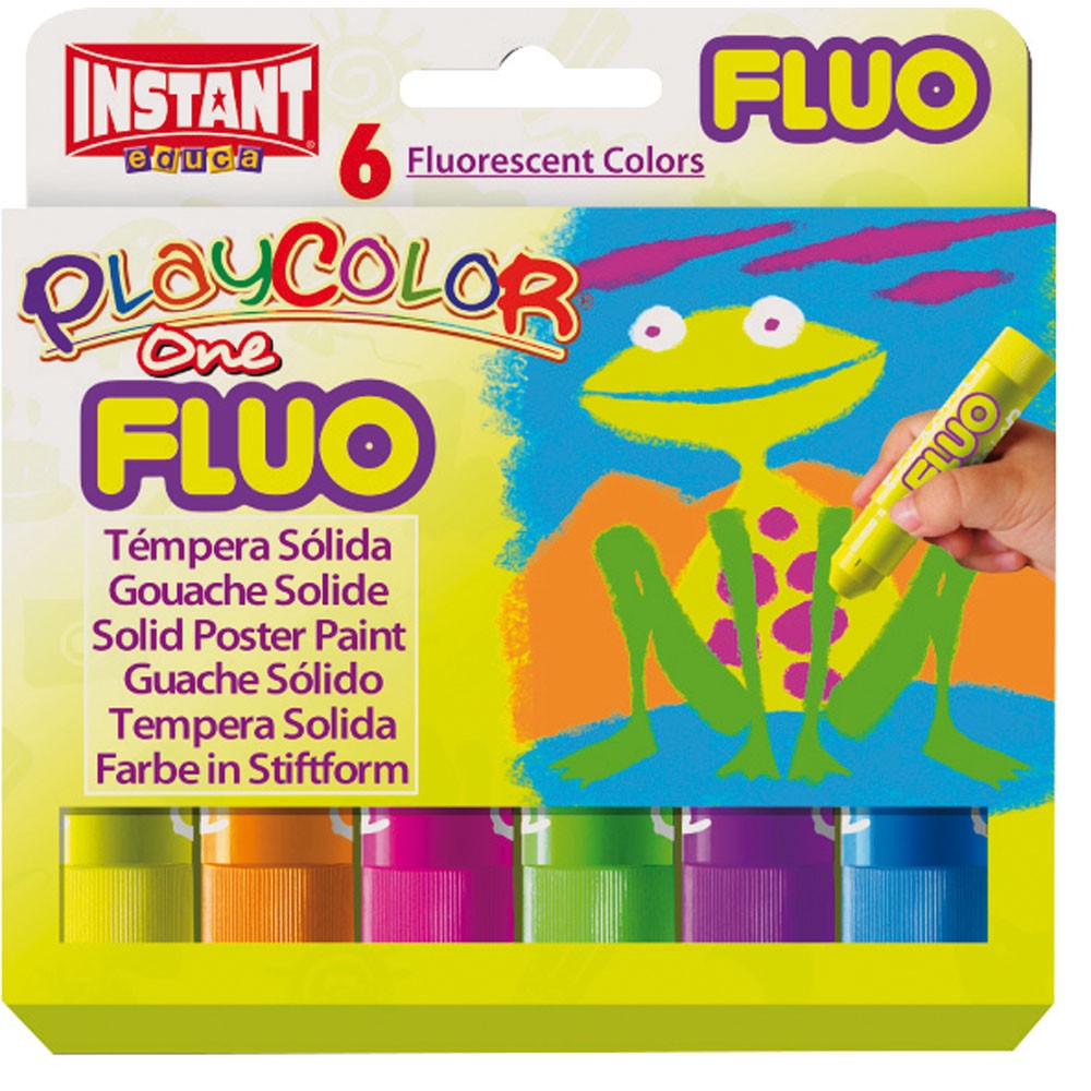 GROUACHE PLAYCOLOR FLUO STICKS, BOX MIT 6 STÜCKEN