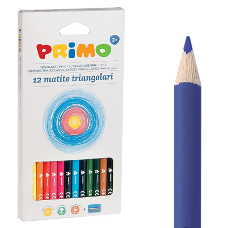CRAYONS COULEURS TRIANGULAIRES, ETUI DE 12