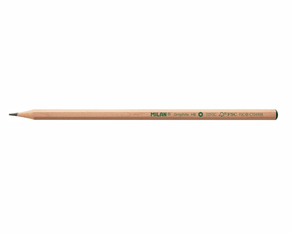 BLACK PENCILS HB NATURAL WOOD FSC/12
