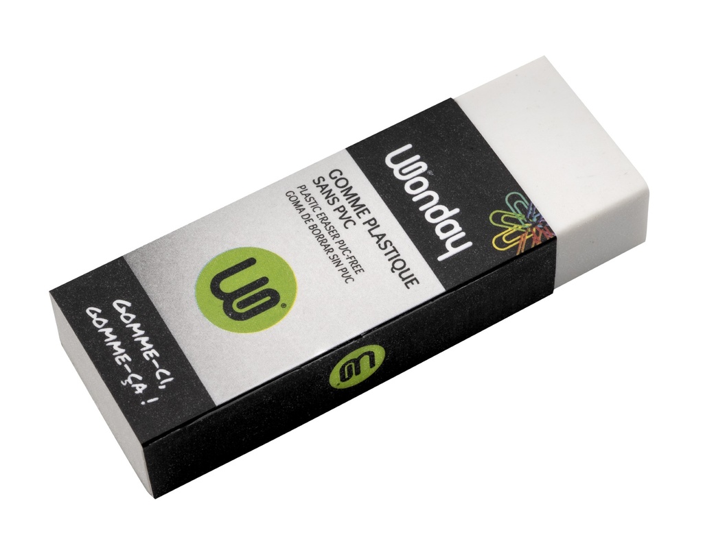PLASTIC KANTOORGUM, STUK