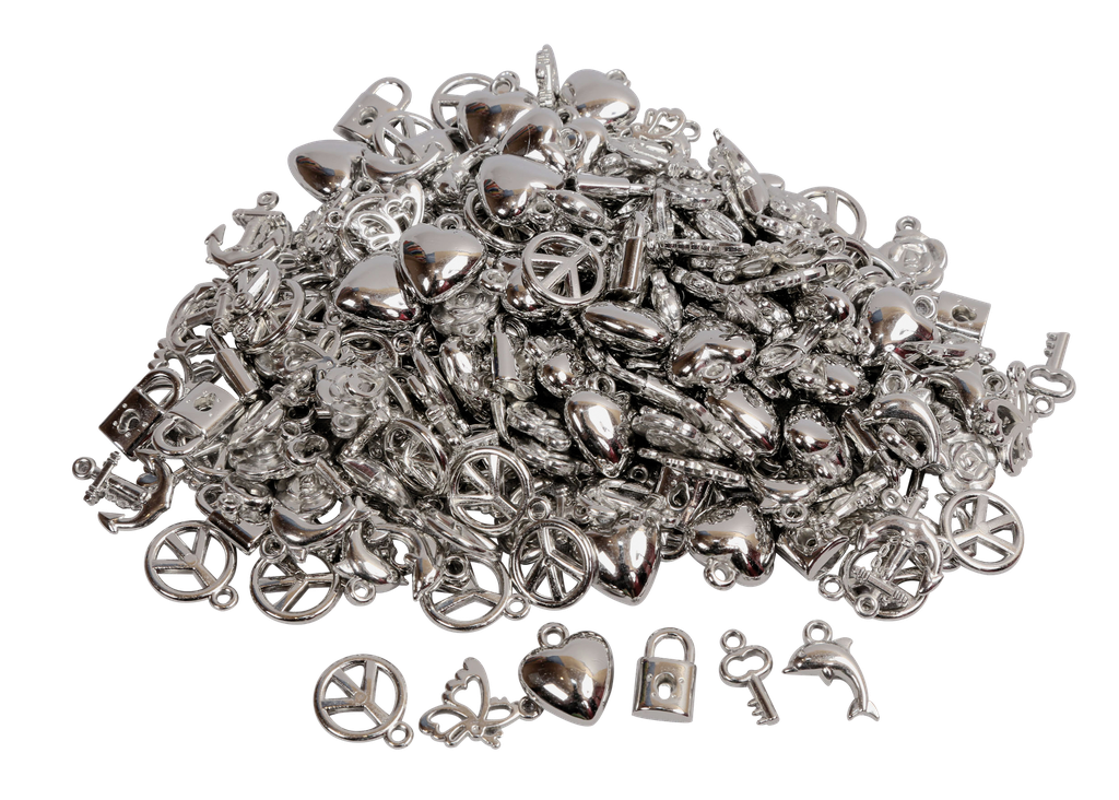 200 PCS FANCY METAL BEADS