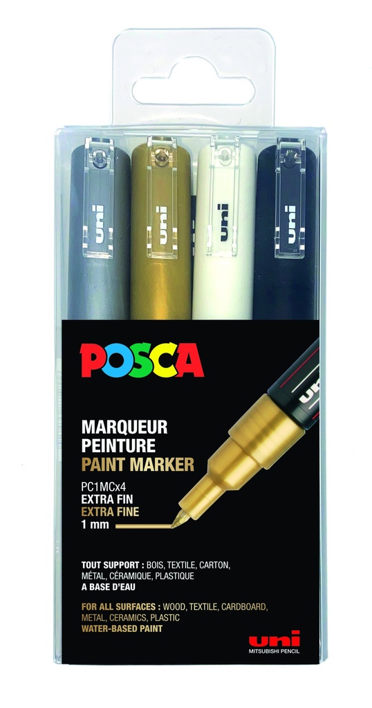 POSCA PC1MC FESTIVE COLORS-MARKER, 4ER-BOX