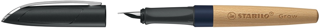 STABILO "GROW" PEN, BLUEBERRY BLUE - BEECH WOOD