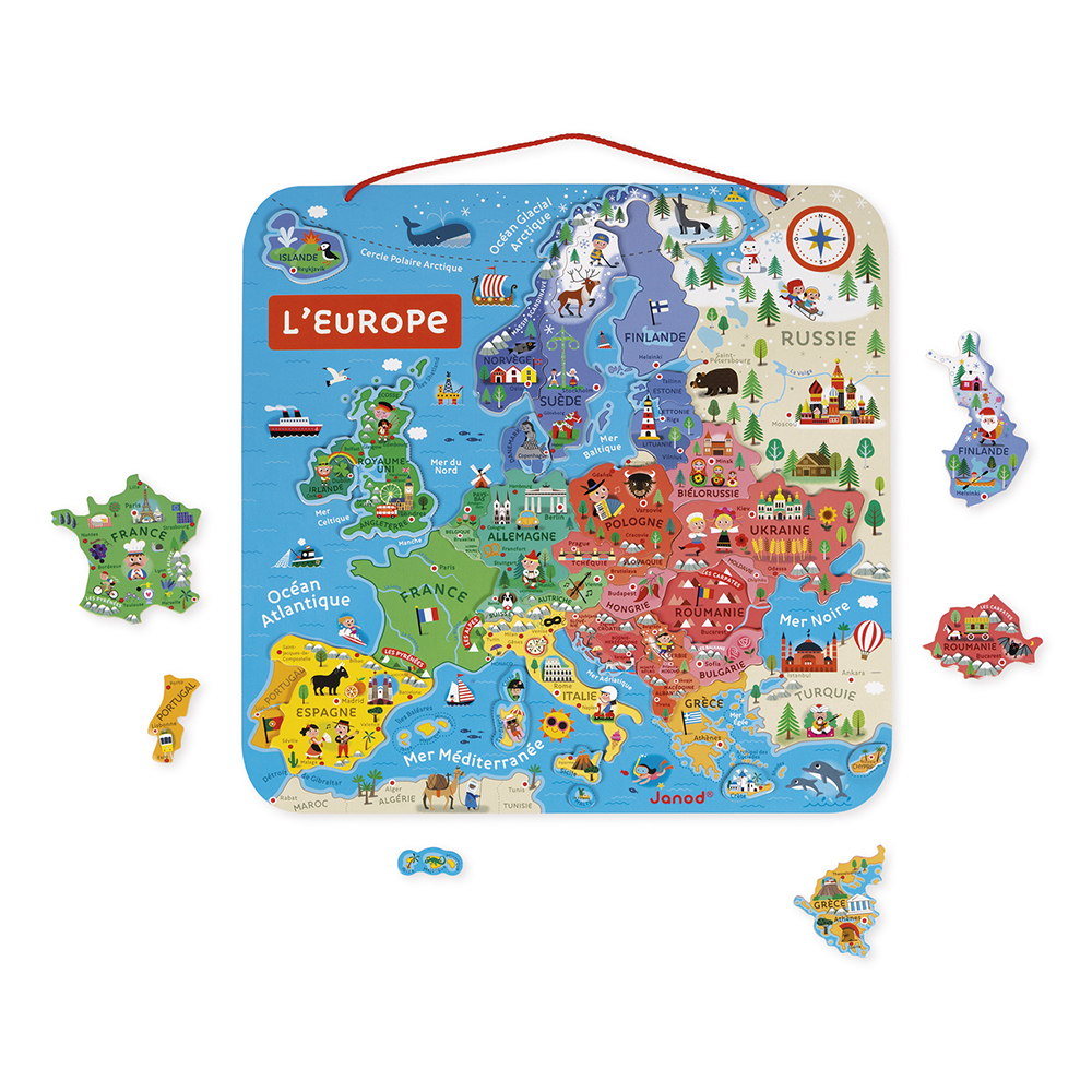 MAGNETIC PUZZLE EUROPE MAP, 40 PCS