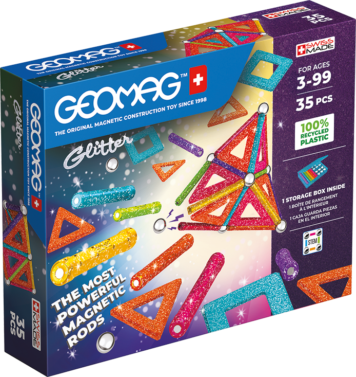 GEOMAG GLITTER, 35 STUKS