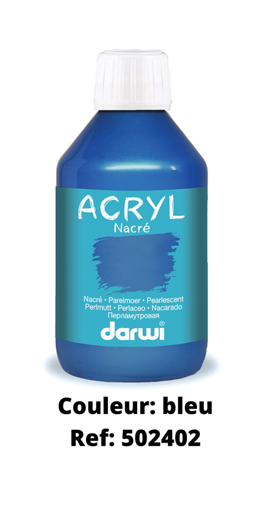 PEINTURE ACRYLIQUE NACRÉE 250ML *À LA COULEUR