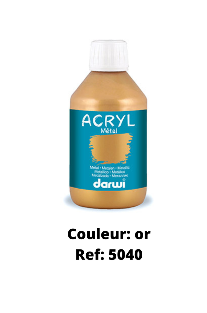 PEINTURE ACRYLIQUE MÉTAL 250ML *À LA COULEUR