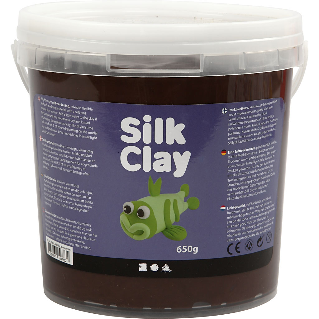 ZIJDE KLEI, DE 650GR BRUINE POT