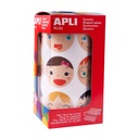 ROUND EMOTIONS ADHESIVE STICKERS, ROLL
