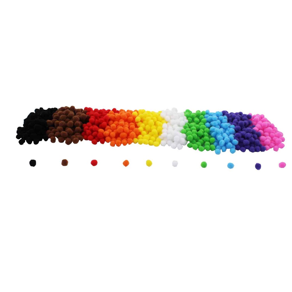 MINI POMPONS, LE SAC DE 1000 PCS