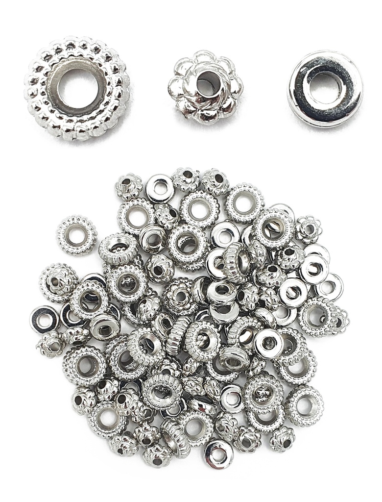 ZILVEREN METALEN HEISHI SPACER