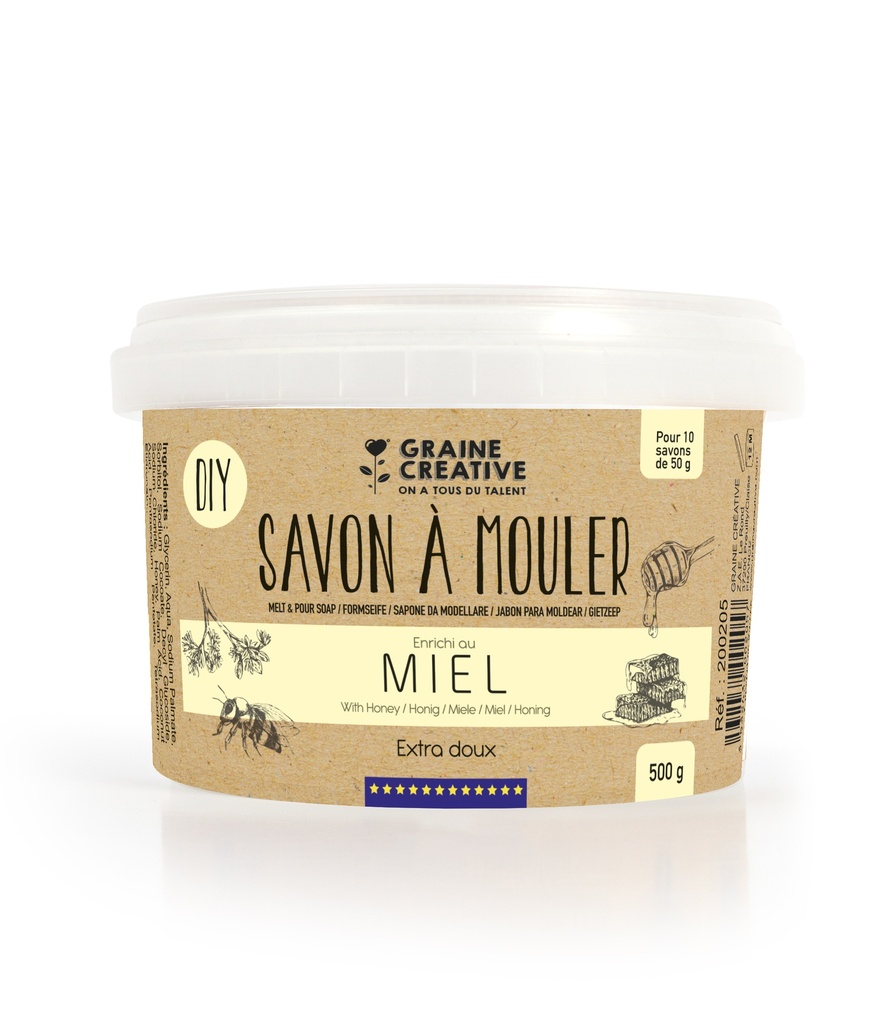 HONEY MOLDABLE SOAP, 500 GR JAR