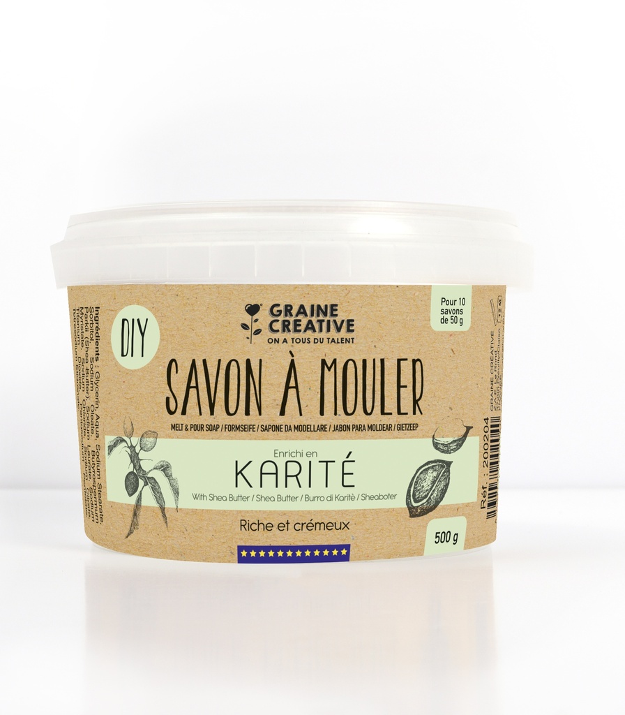 SAVON À MOULER KARITÉ, POT DE 500 GR