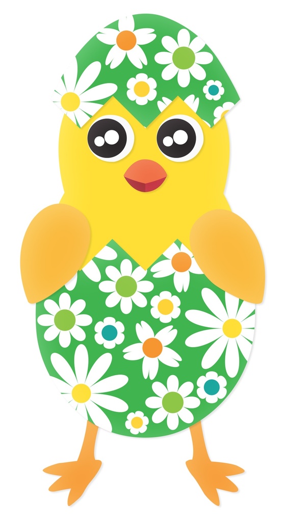 GOMMETTES ADHÉSIVES POUSSINS À RÉALISER, 3 PLANCHES