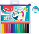 FUN COLORS ERASABLE MARKERS, ZIPPERED POUCH /12