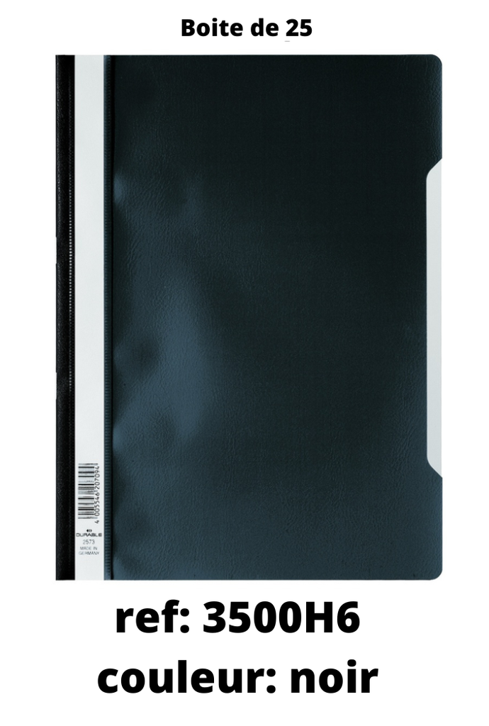 LOT DE 25 FARDES DEVIS A4 "DURABLE" *A LA COULEUR