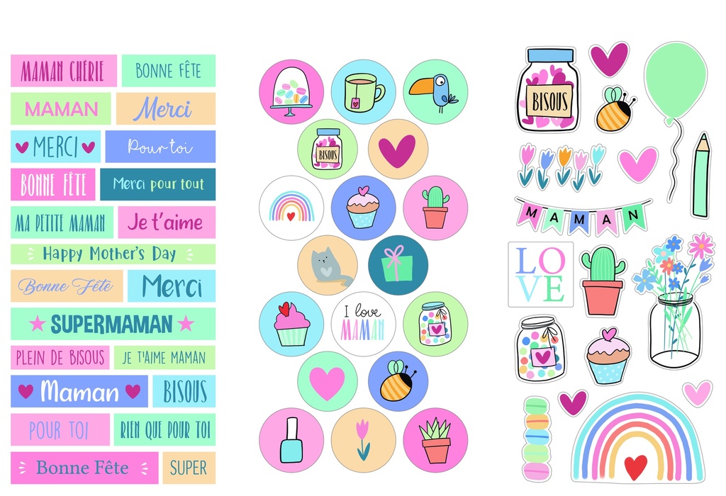 "SUPER MOM" STICKERS