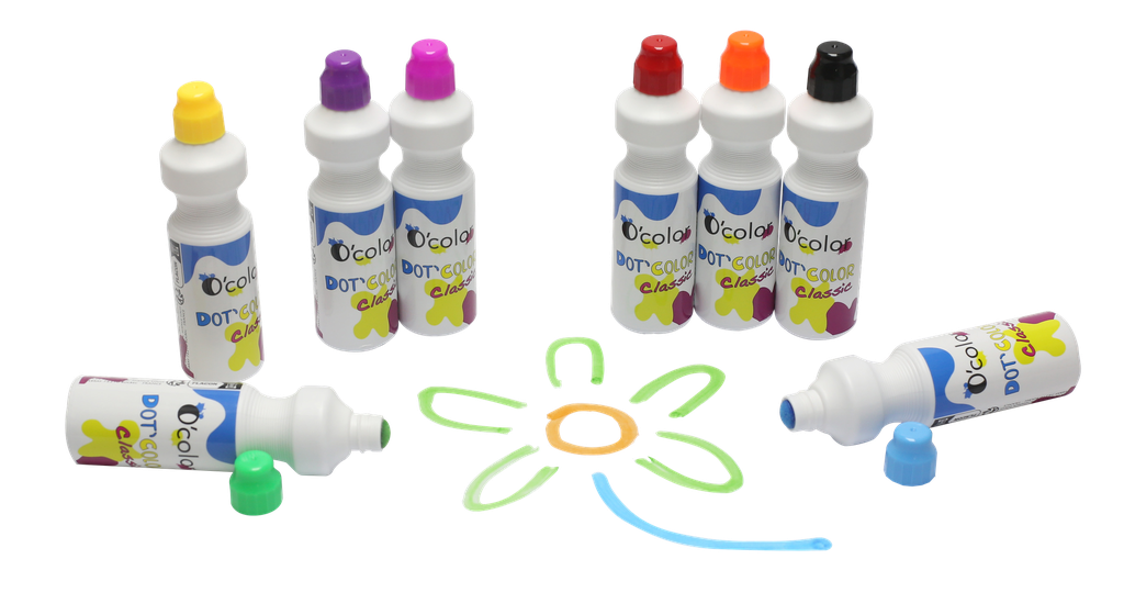 MARQUEURS PEINTURE DOT'COLORS,  LOT DE 8