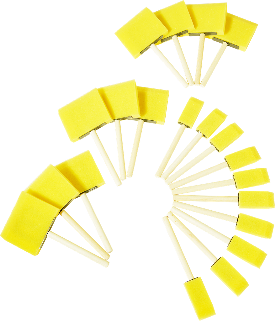 FOAM BRUSHES, SET OF 20