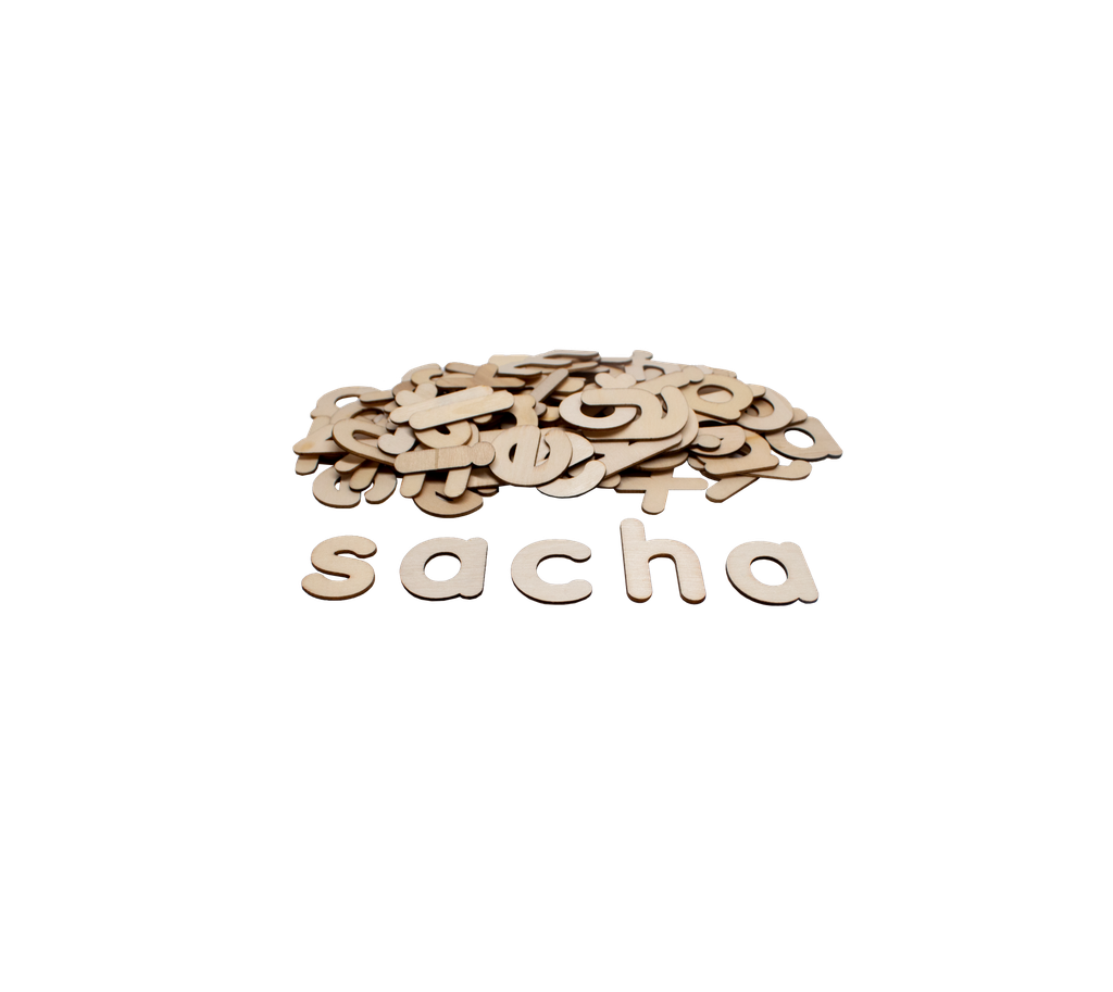 WOODEN LETTERS TO DECORATE, LOWER CASE
