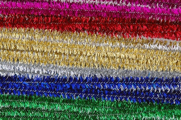 CHENILLETTES COULEURS MÉTALISÉES 6MM-30CM/100